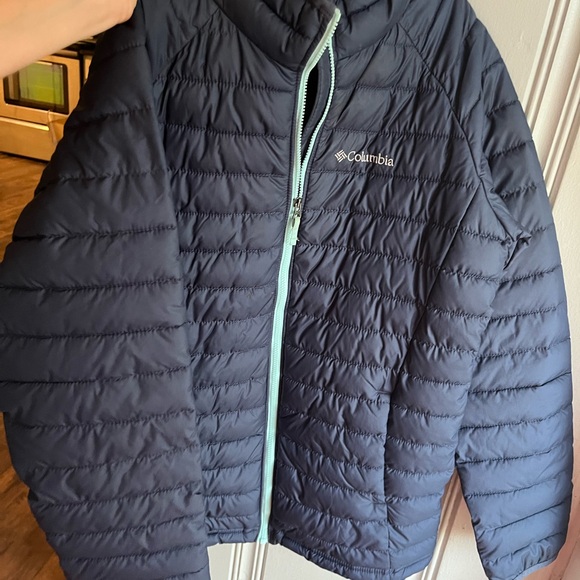 Girls 14/16 Columbia Navy Puffer Jacket - Picture 1 of 5